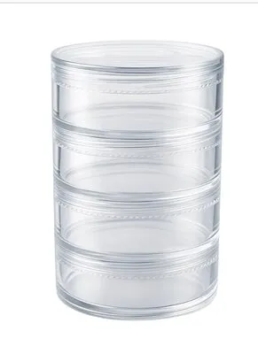 Tolco - Stackable Jars Clear - 4 Ct
