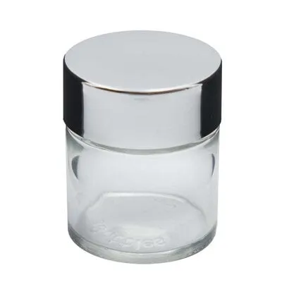 Glass Jar W/ Silver Lid - 3.3 oz