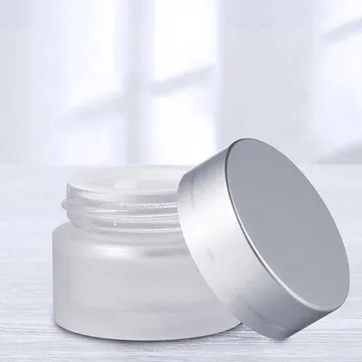 Glass Jar W/ Silver Lid - 1.3 oz