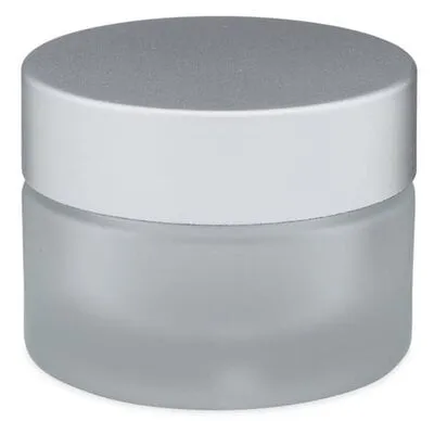 Glass Jar w/ Silver Lid - M
