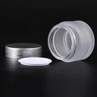 Glass Jar w/ Silver Lid - S