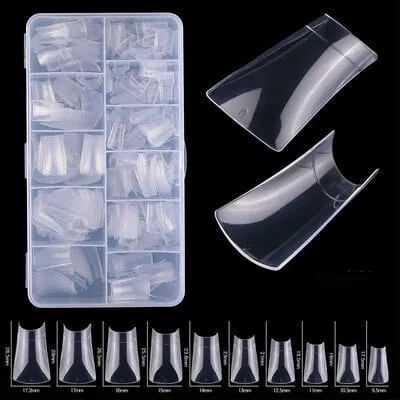 Nail Tip Box - Duck - Clear - Long