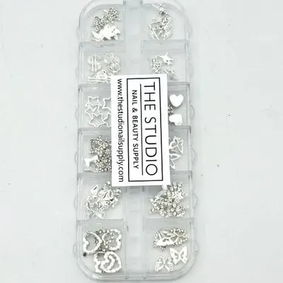 Art Pack #624 - Butterfly, Star, Heart - Silver