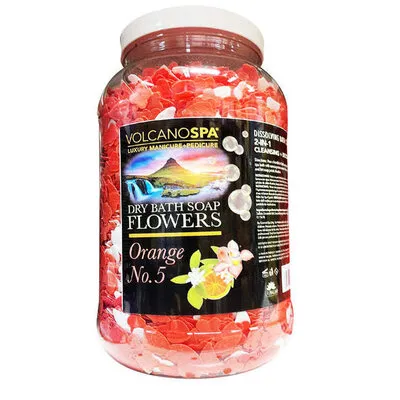 Volcano Spa - Dry Bath Soap Flowers - 1 gal - Orange