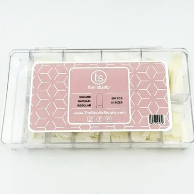 Nail Tip Box - Square Natural Regular