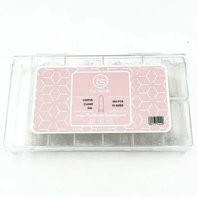 Nail Tip Box - Coffin Clear - XXL