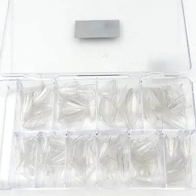 Nail Tip Box - Almond - Clear