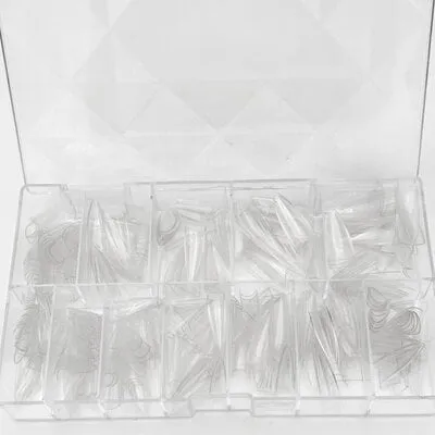 Nail Tip Box - Almond - Clear - Long