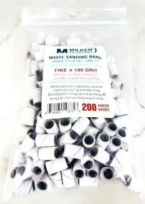 Milken - White Sanding Bands - 200 count - Fine - 180 Grit