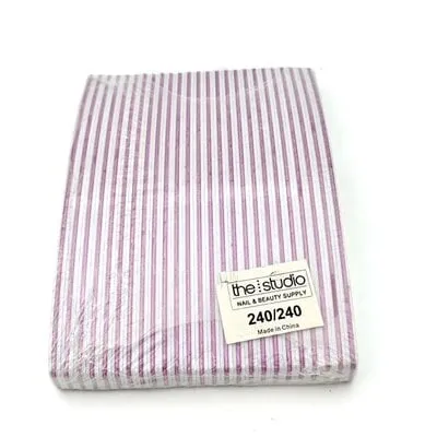 Files - Oval - 240/240 - Zebra/ Pink - 25 Count