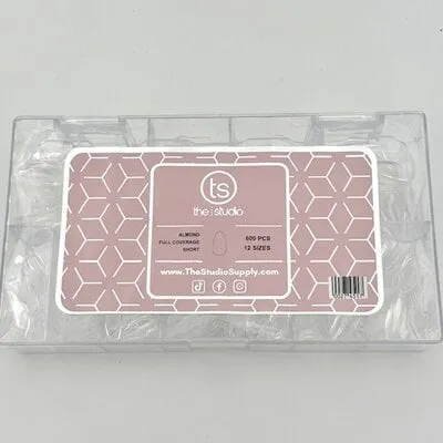 Tip Box - Full Cover - Almond Clear - Short