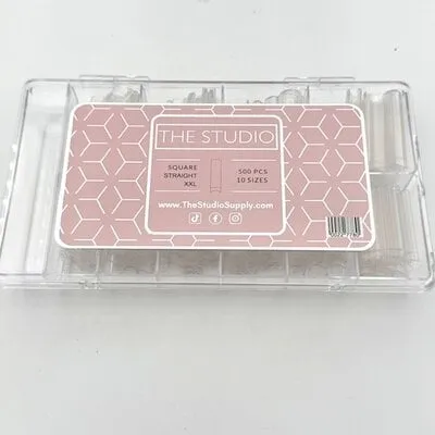Tip Box - Half Cover - Square Straight Clear - XXL