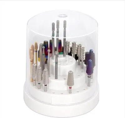 Carbide Nail Drill Bit Holder - 48 Holes - Small - White